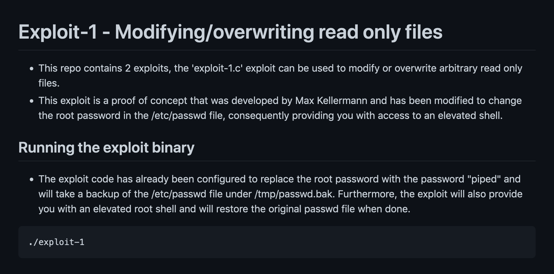 GitHub Dirty Pipe exploit.