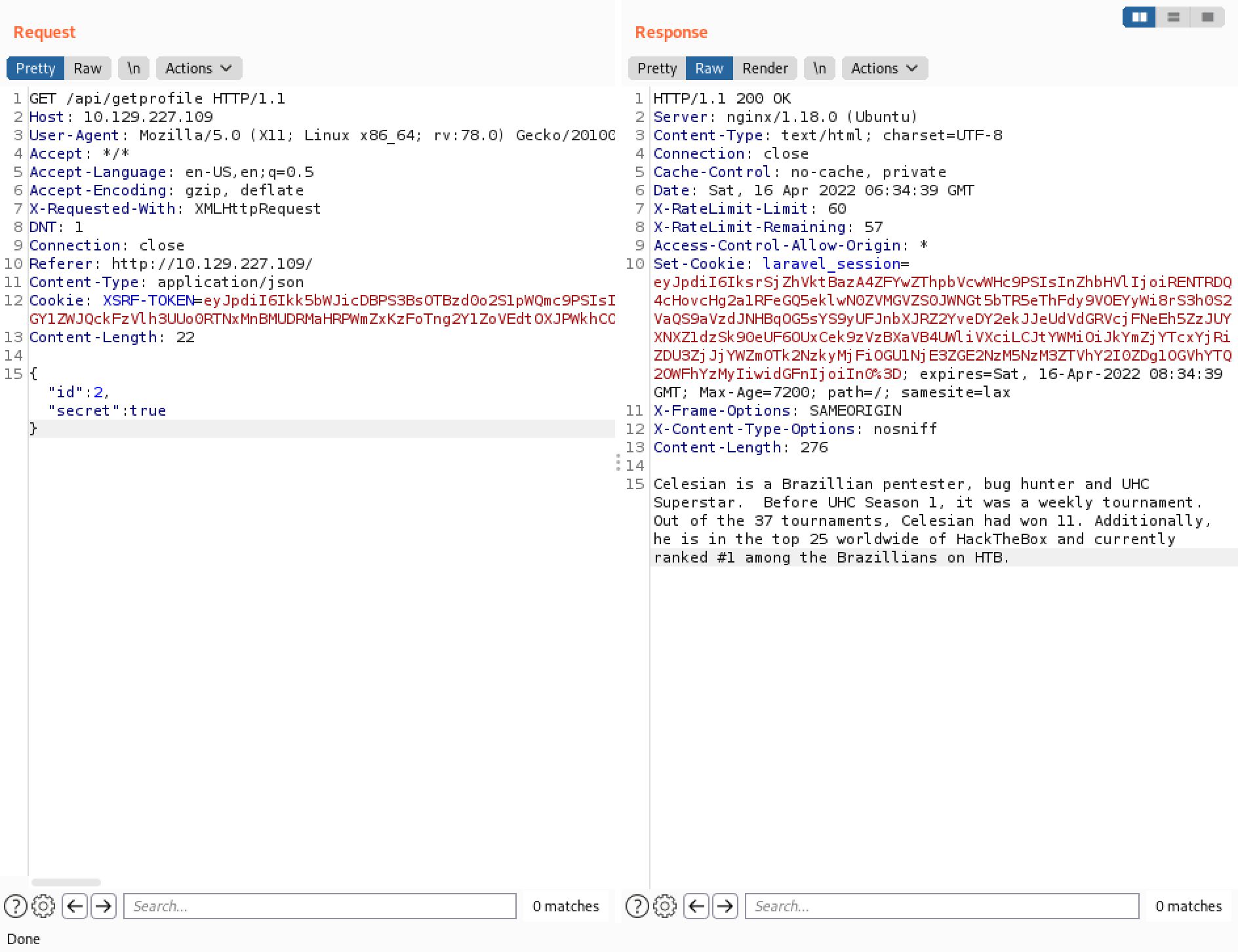 Performing PHP juggling attack by using true for the secret value.