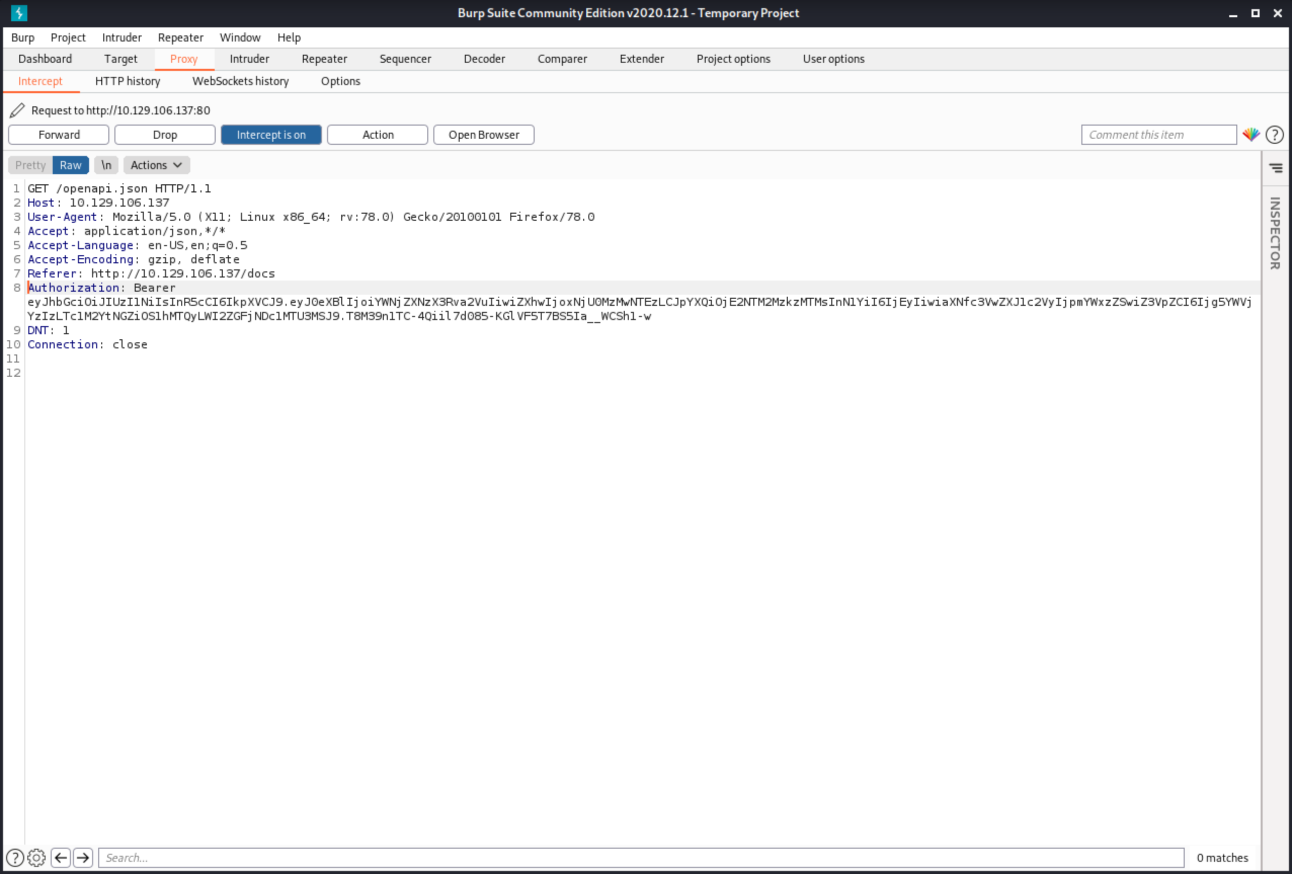 Adding the 'Authorization' header to the request.