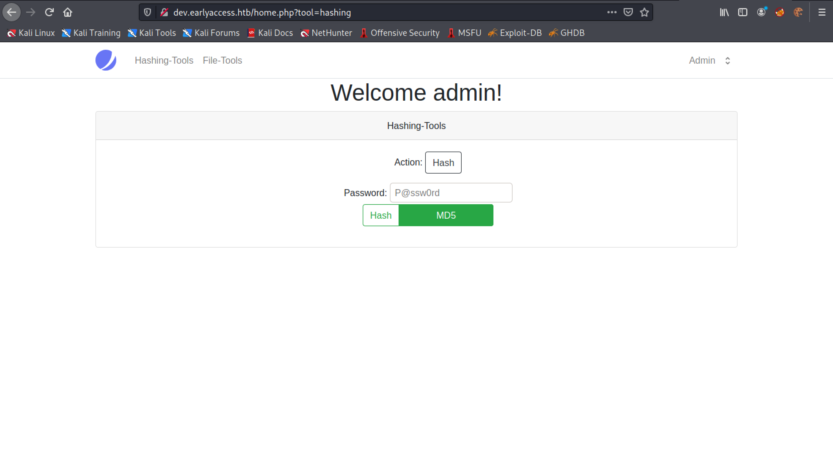 Hashing-Tools page.