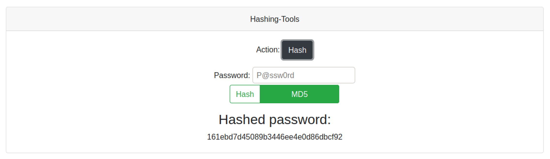 Clicking on the hash button.