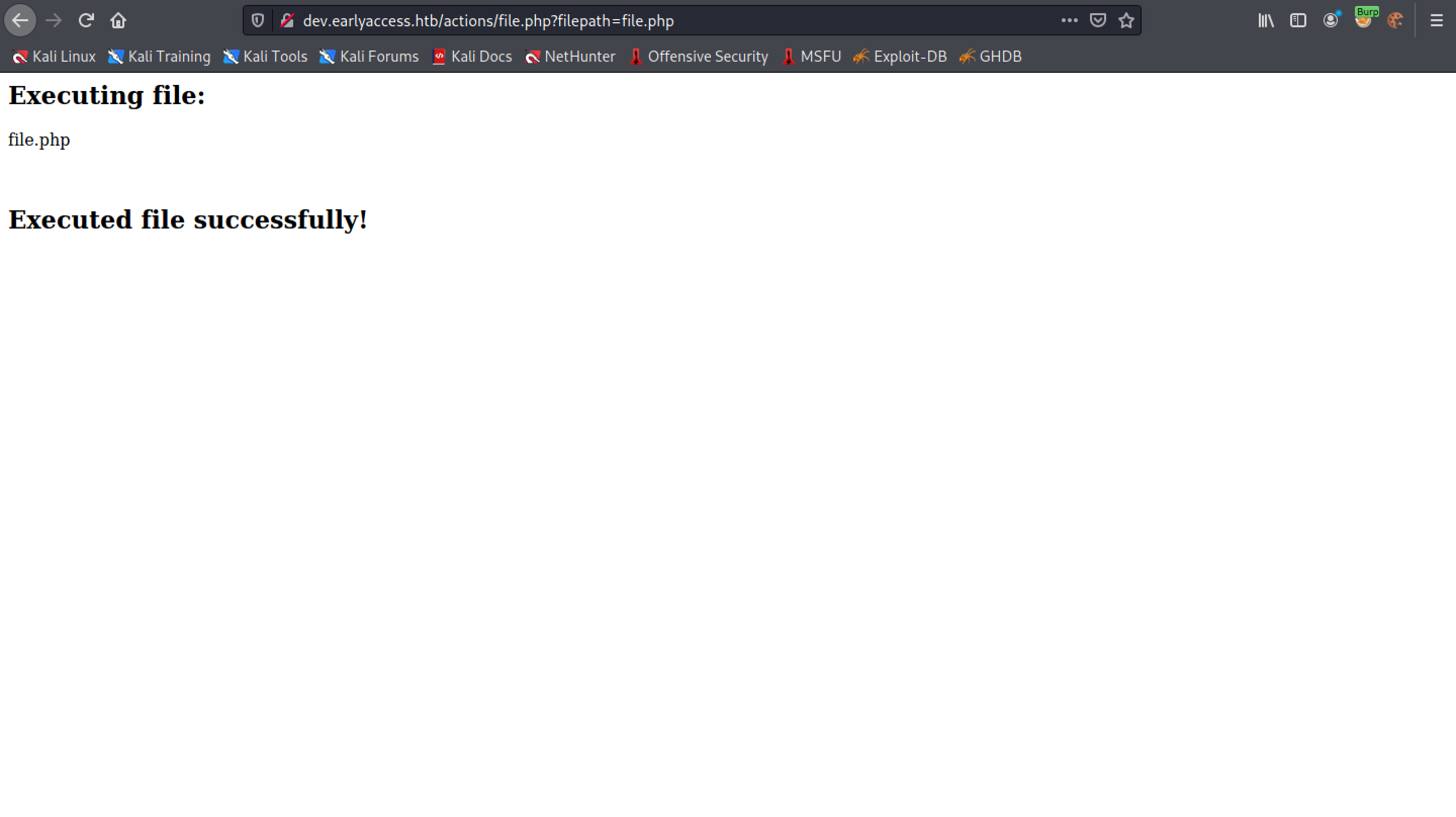 Reading file.php file.