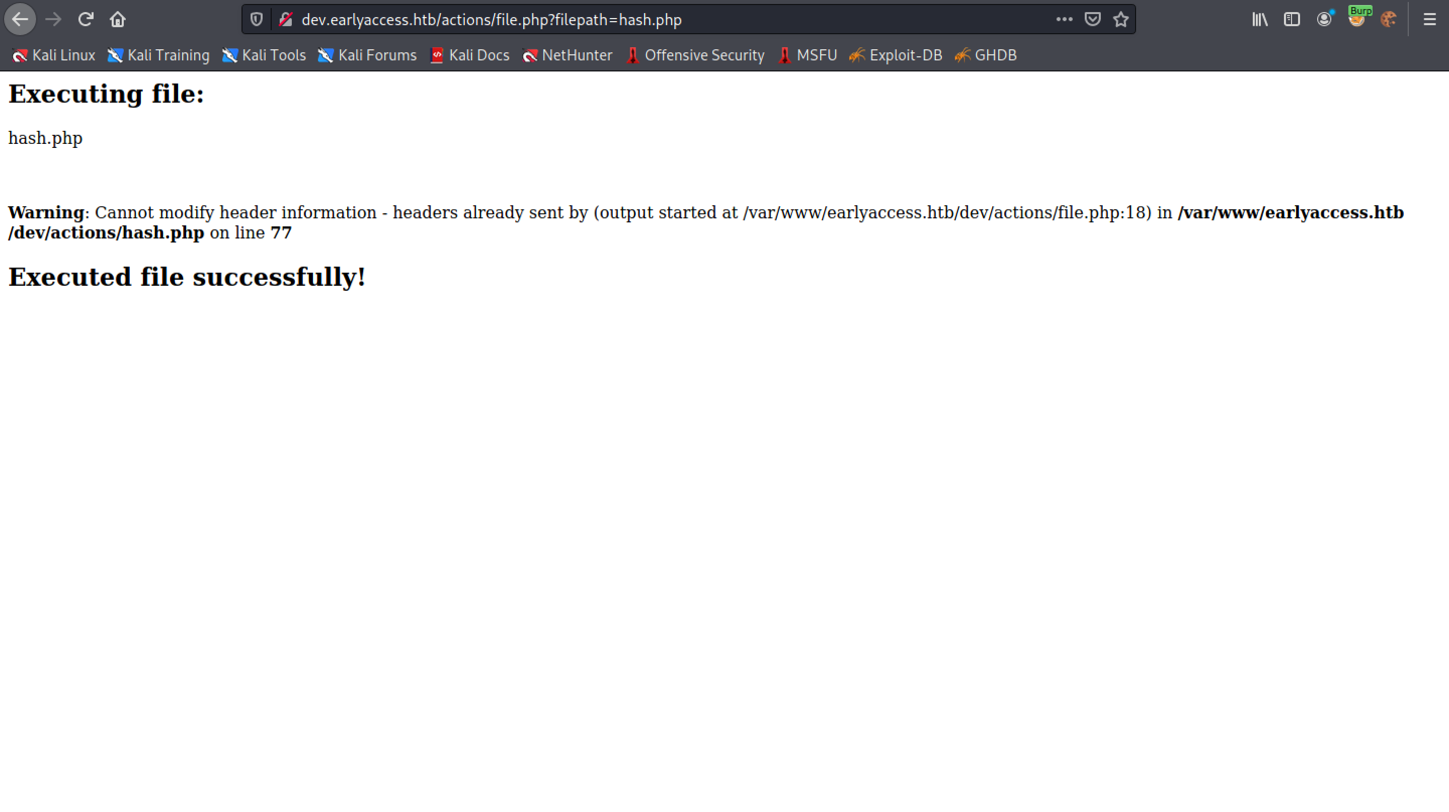 Reading hash.php file.