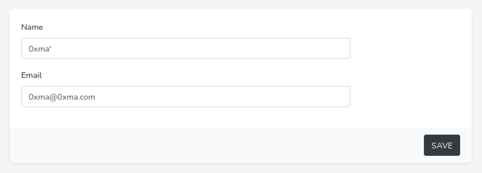 Modifying the username.