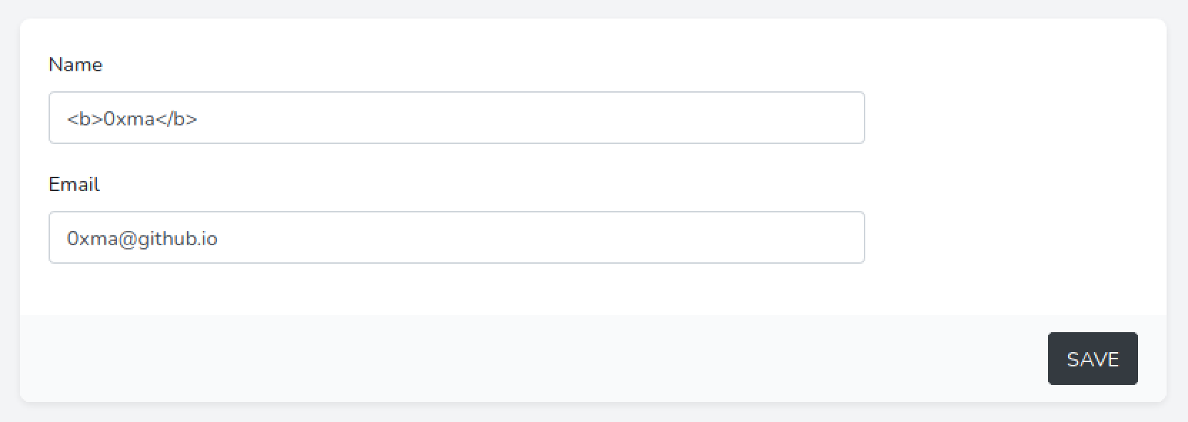 Submitting the XSS payload.