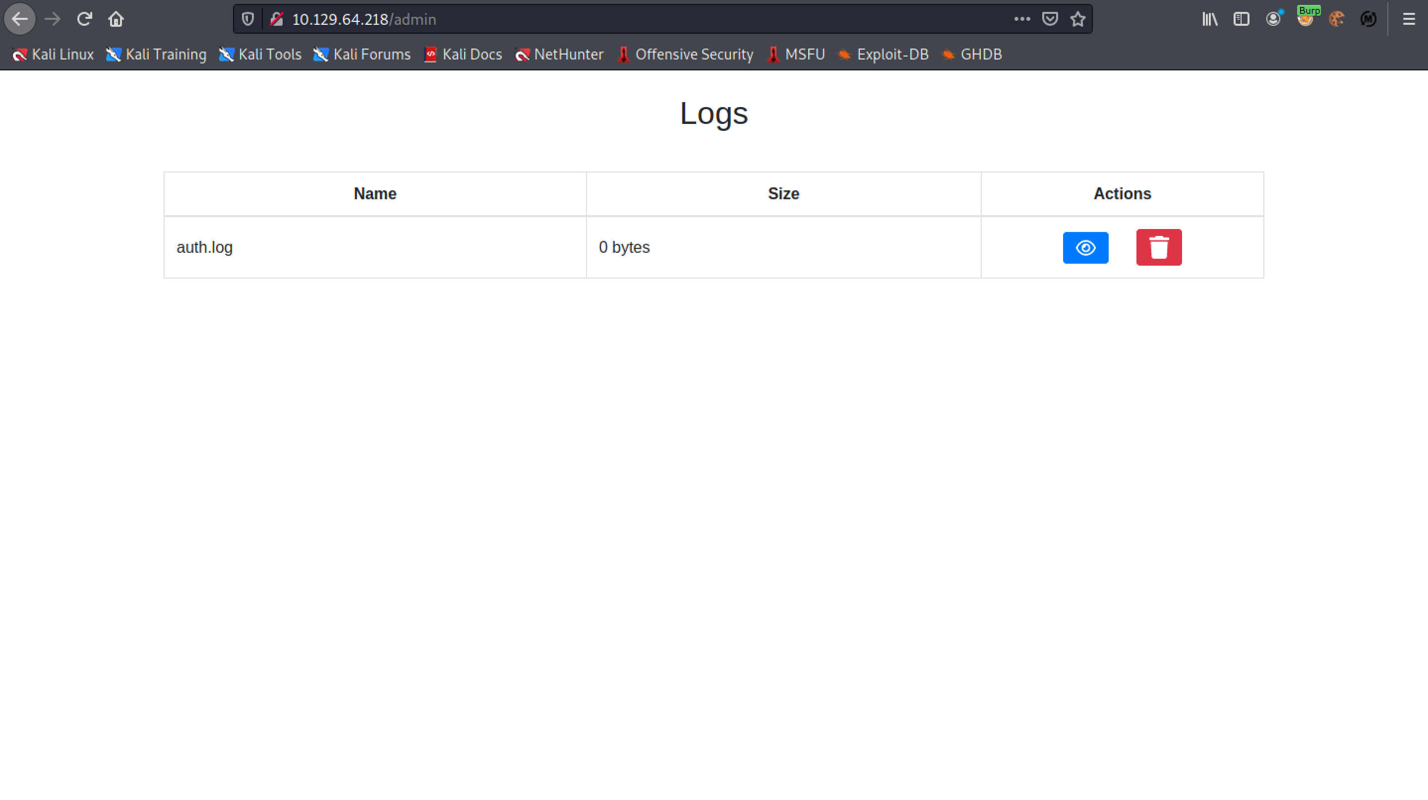 We are logged in to the application.