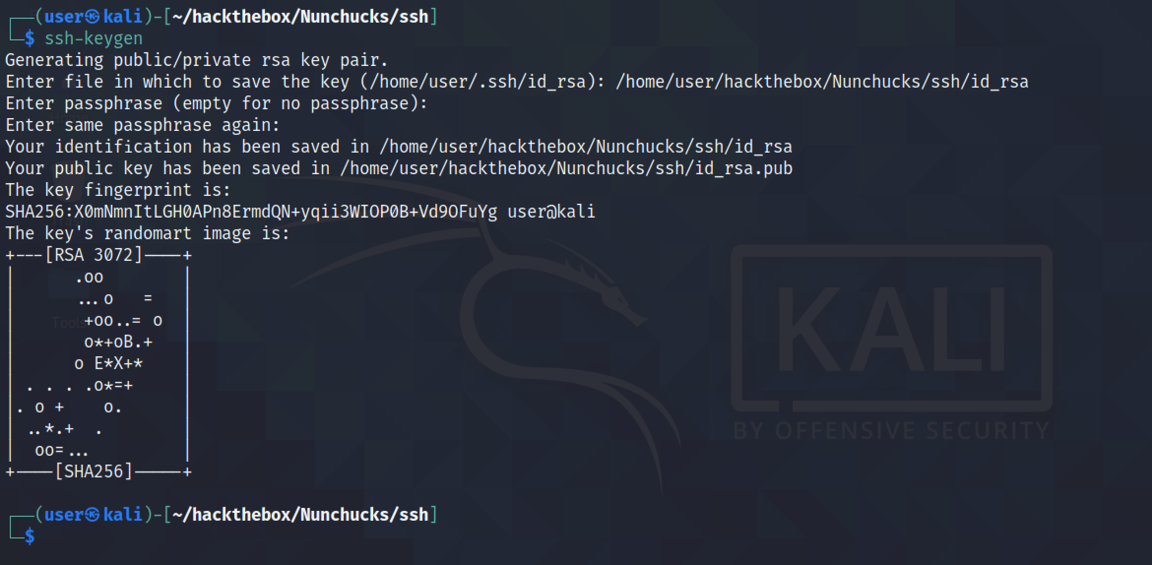 Generate SSH keys.