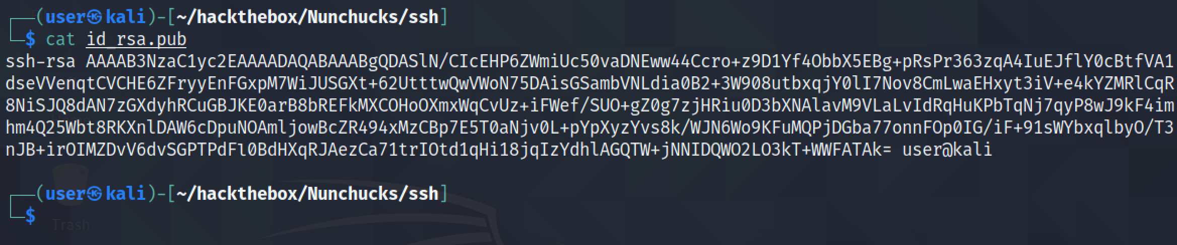 Contents of the public key.