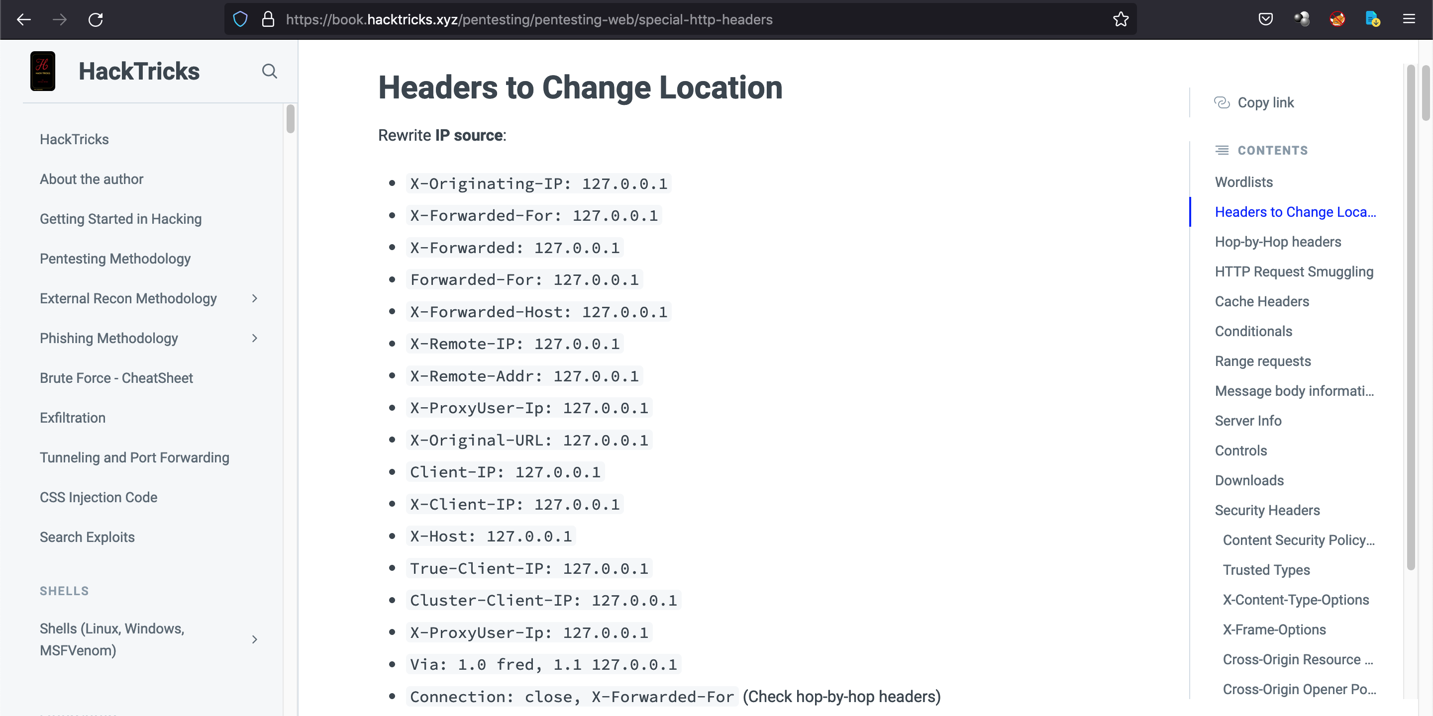 HTTP headers to modify the source.