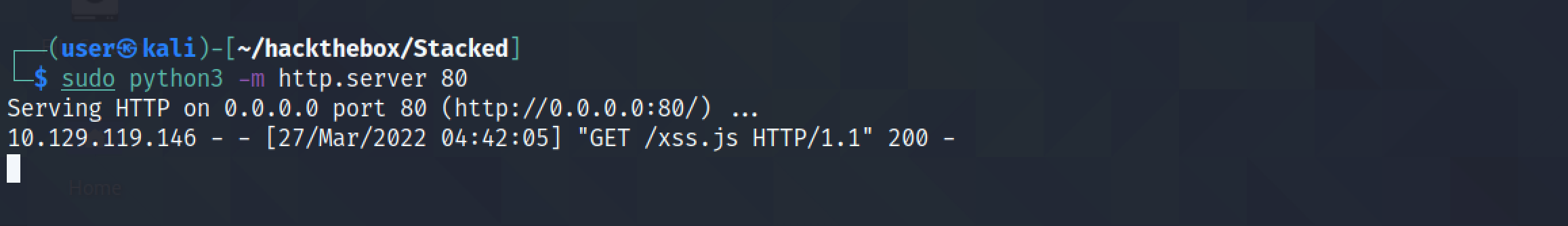 File retrieved from Python web server.