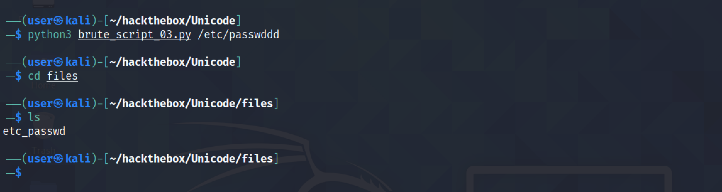 Trying to access a file that doesn't exist.