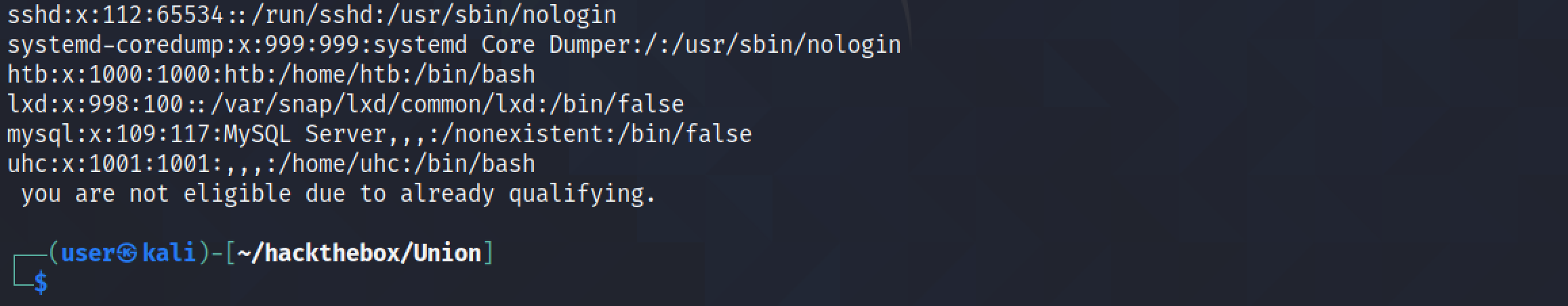 /etc/passwd file retrieved by the Python script.