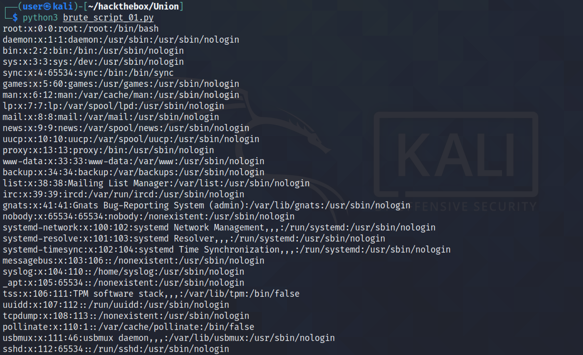 Python script filters out irrelevant data.