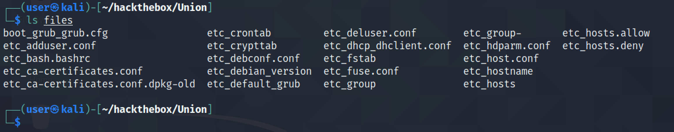 Retrieved files are saved on the local system.