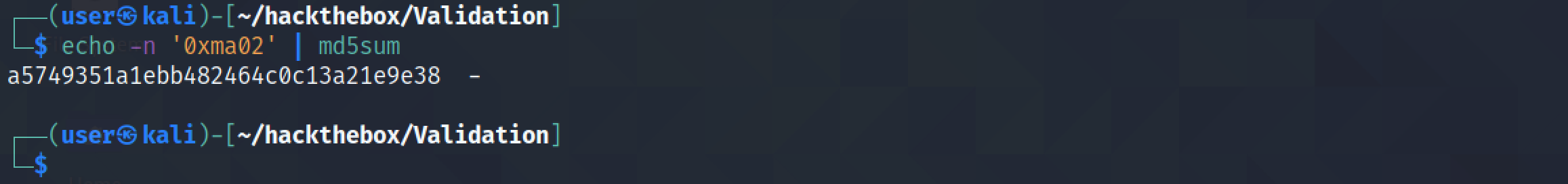 Running the username through md5sum.