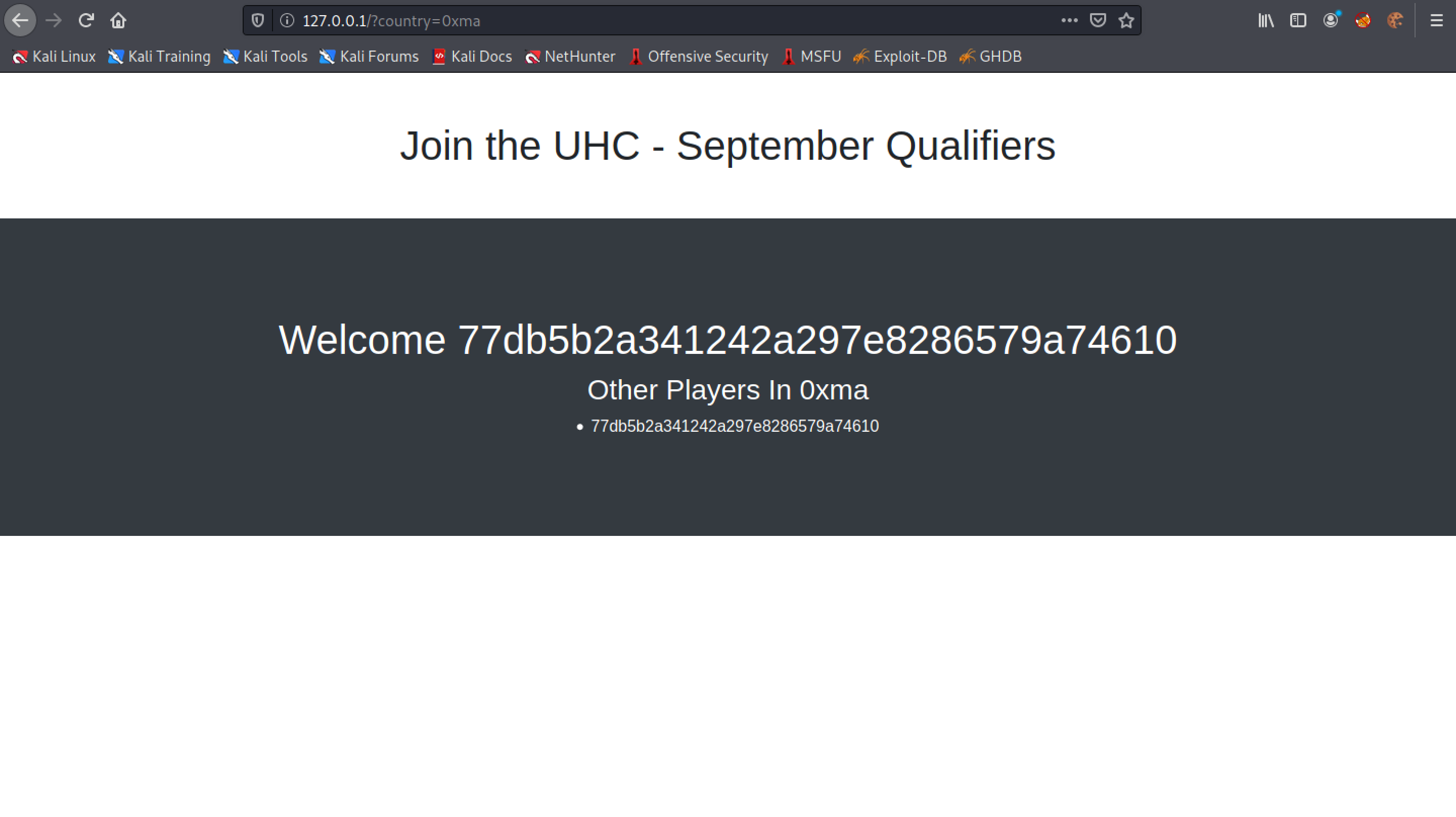 Accessing the proxy server from browser and passing a country name with a random username.