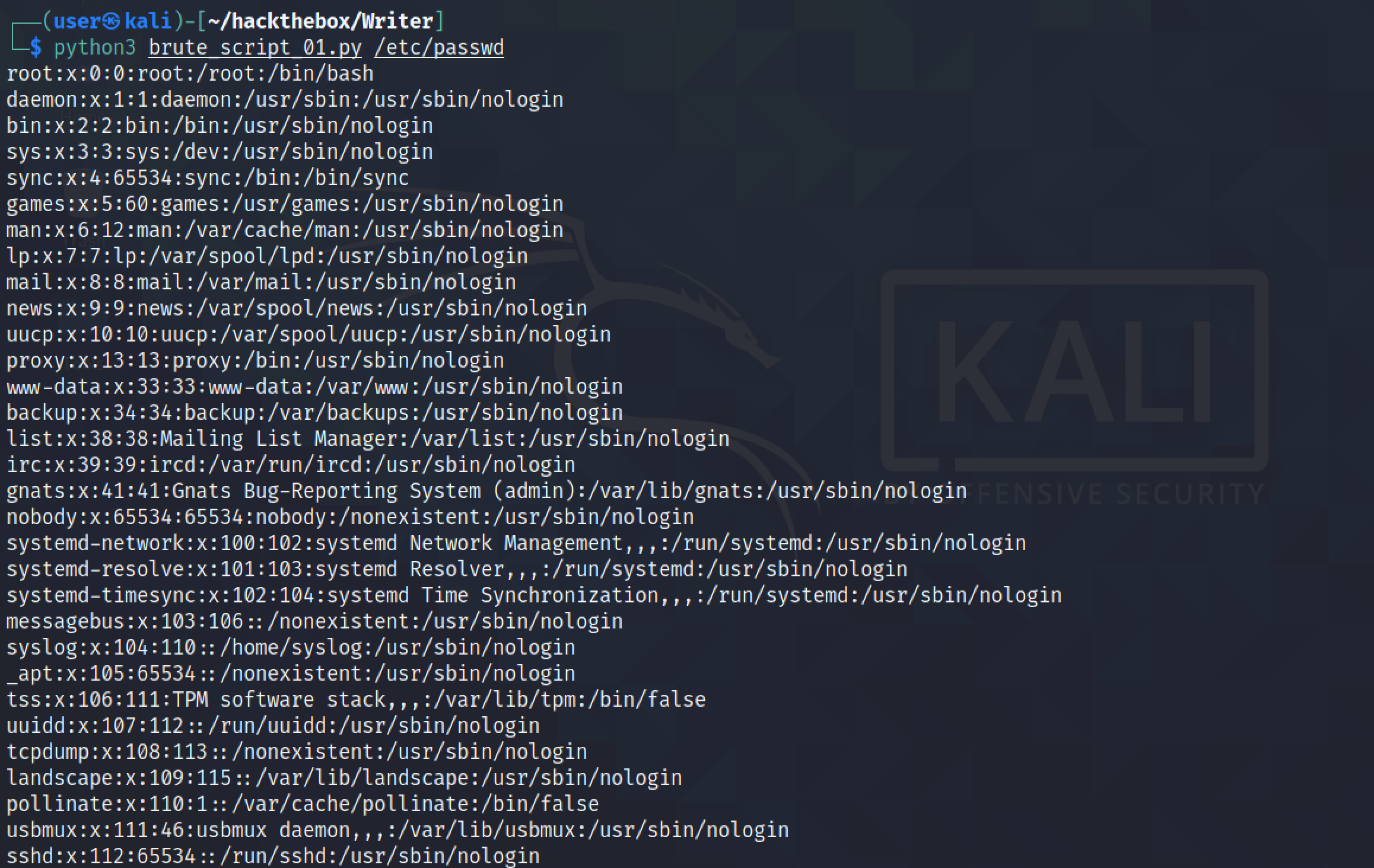 Python script to retrieve the contents of a file.