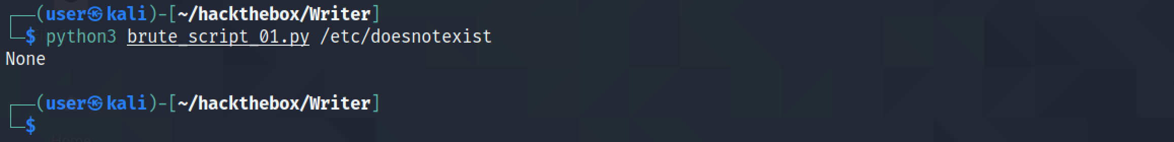 Trying to retrieve a file that doesn't exist.