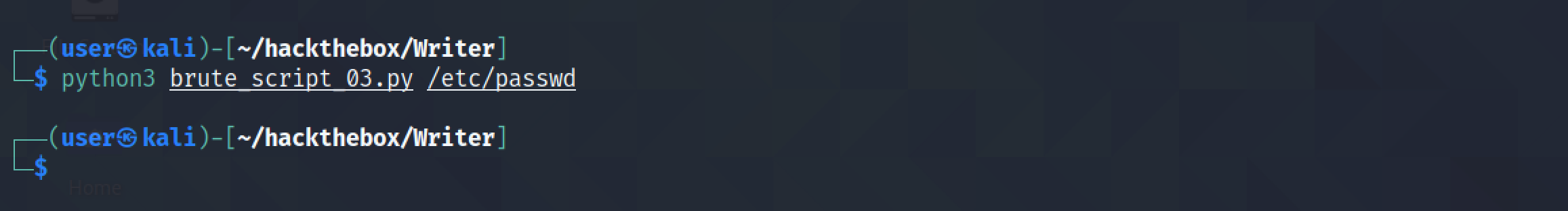 Script to return the contents of /etc/passwd file.